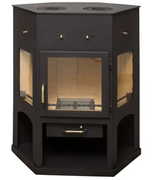 Печь-камин «ЕНИСЕЙ с плитой» Мета-Бел